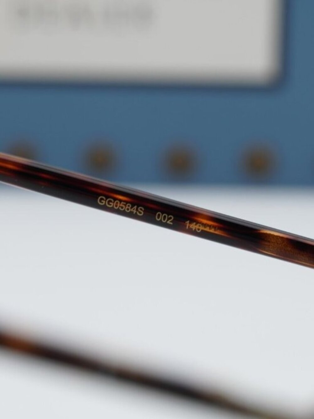 Gucci GG0584S 002 Shield Sunglasses - Gold\Green - Picture 7 of 11